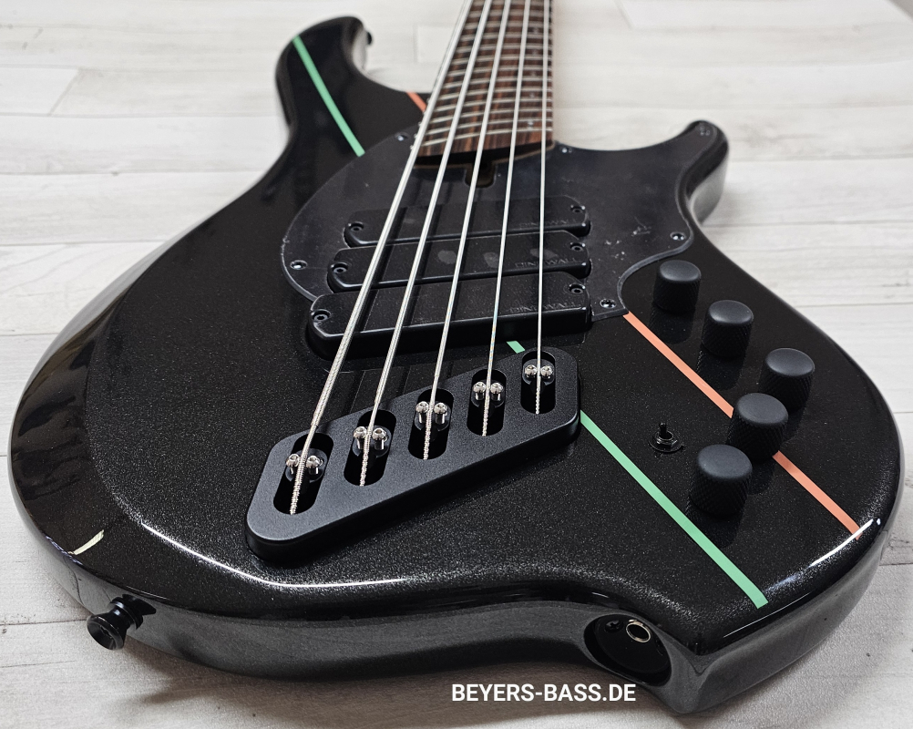 Dingwall JT3 John Taylor 5-String, Metallic Black, Signature